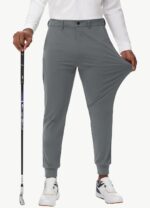 JWM Men's Stretch Golf Joggers Pants with Belt Loops - 29" 34" Slim Fit Tapered Casual Business Travel Dress Work Sweatpants - Image 3