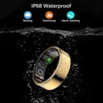 Smart Health Ring for Women Men, Fitness Tracker Ring with Heart Rate, Blood Oxygen, Sleep Tracker, Step Tracker, No Subscription Fee, IP68 Waterproof Smart Ring for iPhone & Android (Gold, 9#) - Image 7