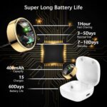 Smart Health Ring for Women Men, Fitness Tracker Ring with Heart Rate, Blood Oxygen, Sleep Tracker, Step Tracker, No Subscription Fee, IP68 Waterproof Smart Ring for iPhone & Android (Gold, 9#) - Image 8