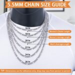 Jewlpire 5.5mm/7mm Stainless Steel Figaro Chain Necklace for Men, 14K Over Gold Chain for Men, Mens Jewelry Gift 16 18 20 22 24 26 Inch - Image 5