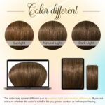 Newfeeling Brown Clip in Hair Extensions 18 Inch 75g Real Human Hair Natural Silky Straight Remy Human Hair for Women #6 Light Brown Hair Extensions Clip ins - Image 3