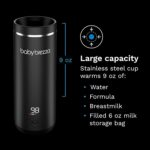 Baby Brezza Portable Warmer – 67% Faster Baby Bottle Warming - Travel Breastmilk and Formula Warmer - Safe, Even Heating - Up to 9oz - No Adapters, Black - Image 6