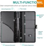 RSAquar Car Registration and Insurance Holder, Vehicle Glove Box Organizer Cool Car Accessories, Auto Truck Document Holder for Cards, Driver License, Black Glitter - Image 3