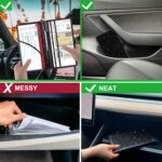 RSAquar Car Registration and Insurance Holder, Vehicle Glove Box Organizer Cool Car Accessories, Auto Truck Document Holder for Cards, Driver License, Black Glitter - Image 7