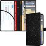 RSAquar Car Registration and Insurance Holder, Vehicle Glove Box Organizer Cool Car Accessories, Auto Truck Document Holder for Cards, Driver License, Black Glitter - Image 8