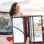 RSAquar Car Registration and Insurance Holder, Vehicle Glove Box Organizer Cool Car Accessories, Auto Truck Document Holder for Cards, Driver License, Black Glitter - Image 9