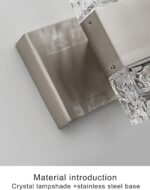 Modern Bathroom Vanity Light fixtures Over Mirror Brushed Nickel Crystal LED Bathroom Lighting fixtures 3 Lights 6000K - Image 5