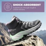 NORTIV 8 Women's Hiking Boots Waterproof with Arch Support Sneakers Walking Outdoor Comfortable Lightweight Boot Echo Mid - Image 4