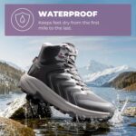 NORTIV 8 Women's Hiking Boots Waterproof with Arch Support Sneakers Walking Outdoor Comfortable Lightweight Boot Echo Mid - Image 5