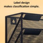 Kuntine.B 6-Tier Wall File Organizer Hanging File Organizer Cubicle Organizer Wall File Holder for Office Home, Black - Image 5