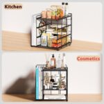 Desk Organizer and Accessories, Paper Organizer for Desk, 4-Tier Paper Letter Tray with File Holder, File Organizers for Office Supplies (Black) - Image 5