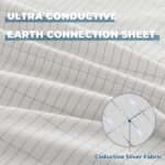 Powdion Grounding Sheets Deep Pocket 16 Inches White, 90% Bamboo Viscose & 10% Silver Fiber Infused Earthing Bed Sheets, Hotel Luxury Cooling Grounding Bed Sheet for Improved Sleep Wellness 60"x80" - Image 3