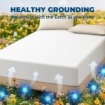 Powdion Grounding Sheets Deep Pocket 16 Inches White, 90% Bamboo Viscose & 10% Silver Fiber Infused Earthing Bed Sheets, Hotel Luxury Cooling Grounding Bed Sheet for Improved Sleep Wellness 60"x80" - Image 5