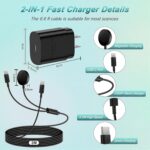 for Samsung Watch Charger Fast Charging,2 in 1 Galaxy Watch Phone Charger 6ft with 25W USBC Charger Compatible with Galaxy Watch 8/7/Ultra/6/6 Classic/5/5Pro/4/4 Classic/3/Active2/1/S24/S23/S22/21/20 - Image 4