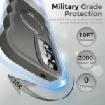 [Magnetic Stand & Wave Frame] Case for Samsung Galaxy S24 Plus / S25 Plus [Fit for MagSafe] [Military Drop Protective] Translucent S24 Plus / S25 Plus Phone Ring Cover for Women Men 6.7" Gray - Image 6