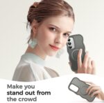 [Magnetic Stand & Wave Frame] Case for Samsung Galaxy S24 Plus / S25 Plus [Fit for MagSafe] [Military Drop Protective] Translucent S24 Plus / S25 Plus Phone Ring Cover for Women Men 6.7" Gray - Image 10