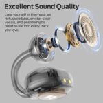 Monster Open Ear AC339 Earbuds, Bluetooth 6.0 Earphones Stereo Sound, Open Ear Clip Wireless Earbuds 40 Hours Playback, with Smart Digital Display Design, Touch Control, IPX6 Waterproof,Beige - Image 4