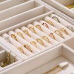 Velvet Jewelry Drawer Organizer Trays – Beige Stackable Jewelry Storage Inserts Set, 4-Layer Jewelry Tray Set for Earrings, Rings, Necklaces, Bracelets with Removable Dividers for Dresser & Vanity - Image 5