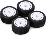 INJORA Pre-Mounted Pin Buggy Tires & Wheels for 1/28 Losi Micro-T, 4pcs(White) - Image 8