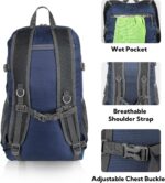 WATERFLY Lightweight Packable Hiking Backpack: 30L Foldable Travel Daypack Ultralight Camping Day Pack for Woman Man - Image 6