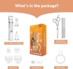 Cat Grooming Clippers Kit with Paw Trimmer, 3 in 1 Electric Pet Hair Trimmer Supplies for Thick Matted Hair, Heavy Coat Butt Shaver Cat Razor Fur Trimmer for Dogs at Home - Image 7
