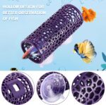Abizoo Betta Cave - Purple Fish Tunnel with Holes for Small Fish & Shrimp Habitat, Betta Toys Shelter Hideaway, Moss Aquarium Ornament - Image 3