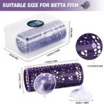 Abizoo Betta Cave - Purple Fish Tunnel with Holes for Small Fish & Shrimp Habitat, Betta Toys Shelter Hideaway, Moss Aquarium Ornament - Image 6