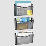 Wall File Organizer, Mesh Hanging File Organizer, Home Office Organization and Storage, 3 Single Pockets Document Magazine Rack - Image 7