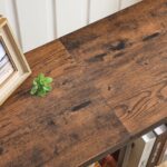 Printer Stand with Storage Bag, 3-Tier Mobile Under Desk Printer Cart with Wheels, Wood Rolling Printer Table, Organizer Shelf for Study, Office, Living Room, Rustic Brown PTHR2201 - Image 7