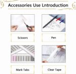 Office Supplies,Desk Accessories, Stapler and Tape Dispenser Set for Women with Stapler, Tape Dispenser, Staple Remover, Staples, Clips, Scissor and Tabs,Gift for Students, Coworkers - Image 4