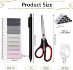 Office Supplies,Desk Accessories, Stapler and Tape Dispenser Set for Women with Stapler, Tape Dispenser, Staple Remover, Staples, Clips, Scissor and Tabs,Gift for Students, Coworkers - Image 7