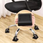 Non Slip Furniture Pads Wheel Stoppers for Office Chairs Beds Couches Prevent Sliding on Carpet Hard Floors Fits 1-4 Inch Wheels Silicone Caster Cups Durable Grips (5 PCS) - Image 4