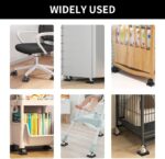 Non Slip Furniture Pads Wheel Stoppers for Office Chairs Beds Couches Prevent Sliding on Carpet Hard Floors Fits 1-4 Inch Wheels Silicone Caster Cups Durable Grips (5 PCS) - Image 5