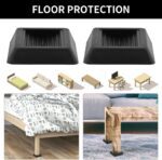 Non Slip Furniture Pads Wheel Stoppers for Office Chairs Beds Couches Prevent Sliding on Carpet Hard Floors Fits 1-4 Inch Wheels Silicone Caster Cups Durable Grips (5 PCS) - Image 6