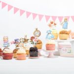 Gyufise 36Pcs Alice Cupcake Toppers Butterfly Flower Bowl Key Clock Eat Me Cupcake Picks Tea Party Cake Decorations for Baby Shower Birthday In Wonderland Party Decorations - Image 8