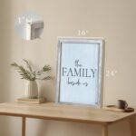 Set of 3 Bless The Food Before Us Sign - Kitchen Wall Decor 16"x 24" Framed - Family Quote Decor for Dining Room, Farmhouse Wall Art Frame (White) - Image 3