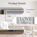 Set of 3 Bless The Food Before Us Sign - Kitchen Wall Decor 16"x 24" Framed - Family Quote Decor for Dining Room, Farmhouse Wall Art Frame (White) - Image 4