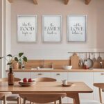 Set of 3 Bless The Food Before Us Sign - Kitchen Wall Decor 16"x 24" Framed - Family Quote Decor for Dining Room, Farmhouse Wall Art Frame (White) - Image 5