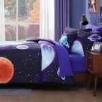 Twin Comforter Set for Boys-3 Pieces Navy Blue Space Rocket Twin Bedding Sets for Kids, 1 Comforter, 1 Sham and 1 Decor Pillow - Image 5