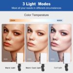 Selfie Light, Phone Light with Front & Back Clip, 60 LED Portable Light with 3 Modes, 5000mAh Rechargeable Video Light for Phone, iPhone, IPad, Laptop, TikTok, Makeup, Live Stream, Vlog - Image 4