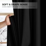 NICETOWN 100% Blackout Plylux Curtains for Living Room 2 Panels - Completely Blackout Window Drapes Thermal Insulate Smart Curtians for Nursery Patio Glass Door, Grommet Top (52 by 95 inches, Black) - Image 8