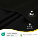 NICETOWN 100% Blackout Plylux Curtains for Living Room 2 Panels - Completely Blackout Window Drapes Thermal Insulate Smart Curtians for Nursery Patio Glass Door, Grommet Top (52 by 95 inches, Black) - Image 9