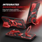 TONGATE Magnetic for Samsung Galaxy S25 FE Case with Privacy Screen Protector, [Compatible with MagSafe][Camera Protective Cover][Military-Grade Protection] Ring Stand Phone Case S25 FE 6.7", Red - Image 7