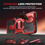 TONGATE Magnetic for Samsung Galaxy S25 FE Case with Privacy Screen Protector, [Compatible with MagSafe][Camera Protective Cover][Military-Grade Protection] Ring Stand Phone Case S25 FE 6.7", Red - Image 8