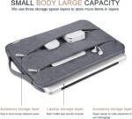 Voova 15.6 16 Inch Laptop Sleeve Case Compatible with MacBook Pro 16 M1/M2/M3/M4 Max 2019-2025, 15.6-16” Hp Lenovo Acer Asus, Waterproof Slim Computer Bag Cover with Handle, Grey - Image 3