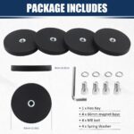 Magnet Base Mounting Brackets, Rubber Coated Neodymium Magnetic Mounts with Female Thread Hole for LED Lights Work Lights Tools Camera, 4Packs - Image 8