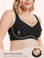 Gailife Womens Wireless V Mesh Comfortable Bra Seamless Bralette Push Up Bras No Underwire Supportive Tshirt Everyday Bras - Image 5