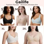 Gailife Womens Wireless V Mesh Comfortable Bra Seamless Bralette Push Up Bras No Underwire Supportive Tshirt Everyday Bras - Image 7