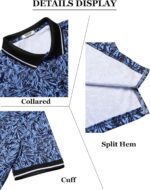 COOFANDY Men's Polo Shirts Short Sleeve Print Performance Golf Shirts Fashion Casual Beach Collared T-Shirts - Image 7