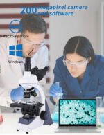 Microscope for Adults 40X-5000X Magnification Lab Grade with Dual Mechanical Stages and HD USB Camera Trinocular Microscope - Image 7